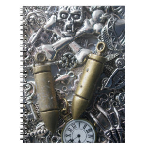 Steampunk charms notebook