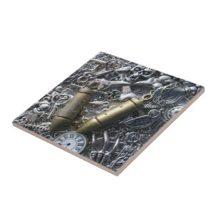 Steampunk charms tile