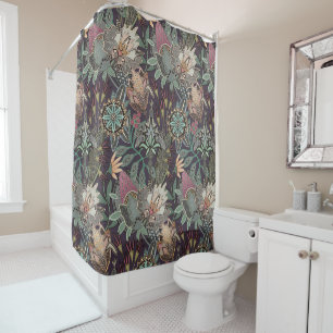 steampunk chintz grape shower curtain