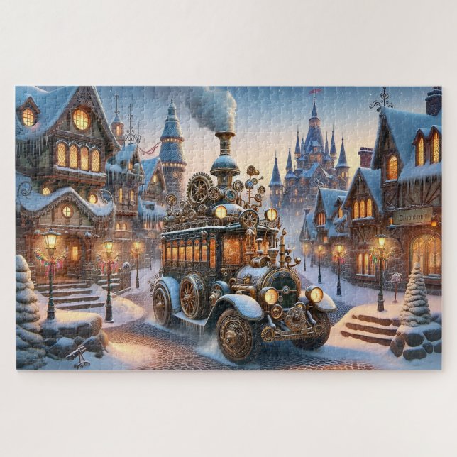 Steampunk Christmas Bus Puzzle (Horizontal)