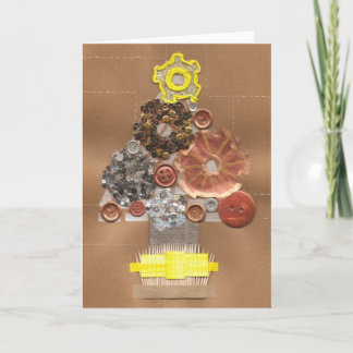 Steampunk Christmas Greeting Card