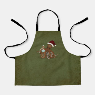 Steampunk Christmas Octopus With Chemistry Flask Apron
