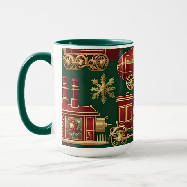 steampunk christmas ornaments coffee mug (Left)