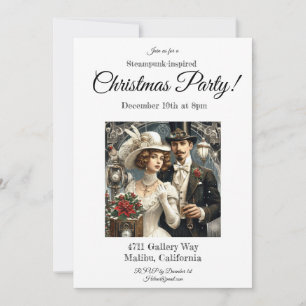 Steampunk Christmas Party Invitation