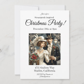 Steampunk Christmas Party Invitation