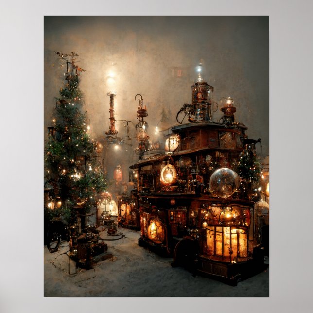 Steampunk Christmas Poster (Front)