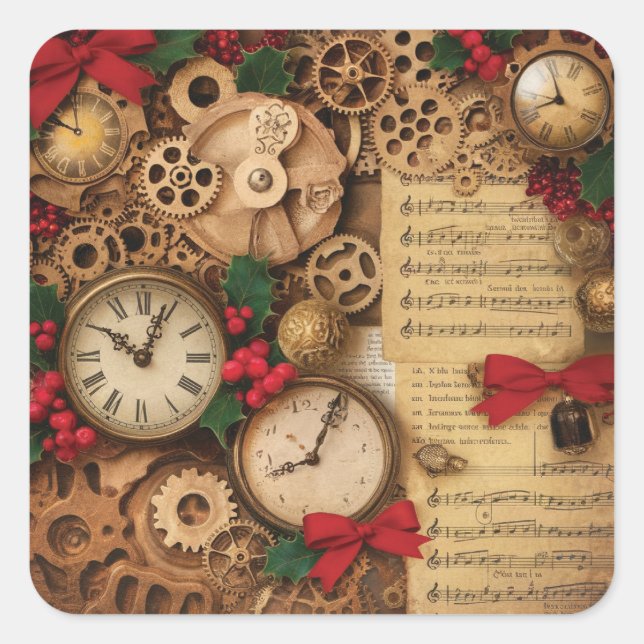 Steampunk Christmas Stickers (Front)