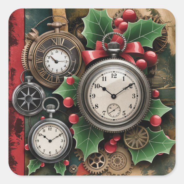 Steampunk Christmas Stickers (Front)