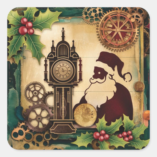 Steampunk Christmas Stickers (Front)