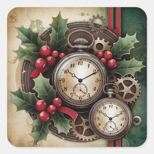 Steampunk Christmas Stickers (Front)