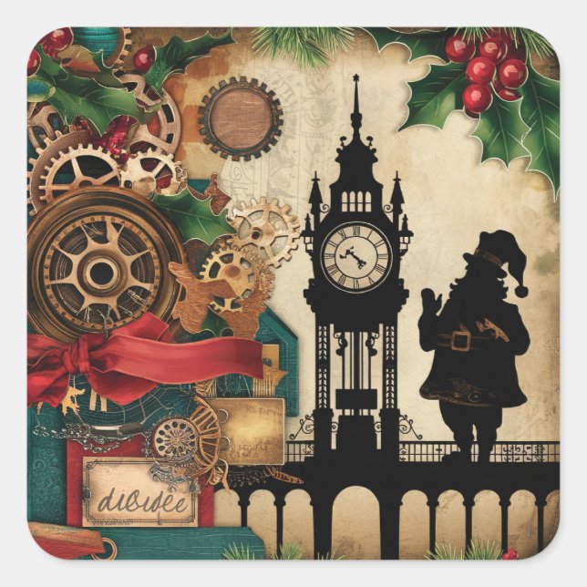 Steampunk Christmas Stickers (Front)
