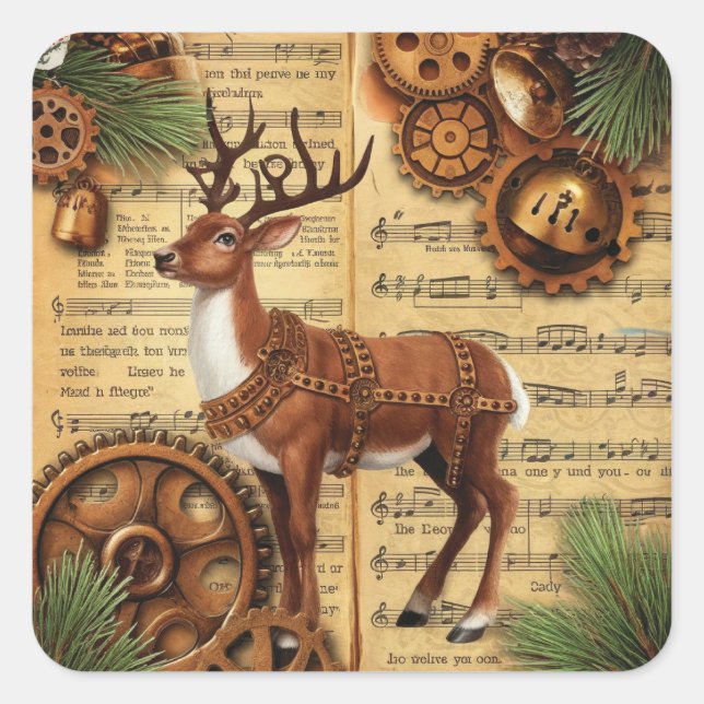 Steampunk Christmas Stickers (Front)