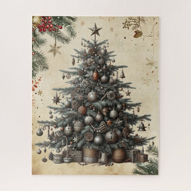 Steampunk Christmas Tree Puzzle (Vertical)
