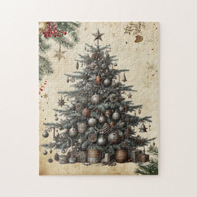 Steampunk Christmas Tree Puzzle (Vertical)