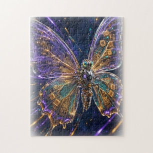 Steampunk Circuit Butterfly Puzzle