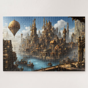 Steampunk City with Balloon Jigsaw Puzzle