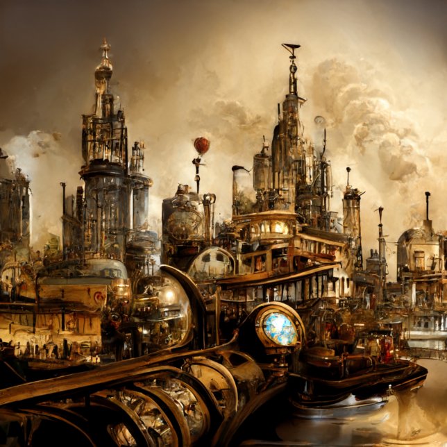 Steampunk City Wrapping Paper (Creator Uploaded)