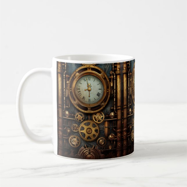 Steampunk Clock Coffee Mug (Left)