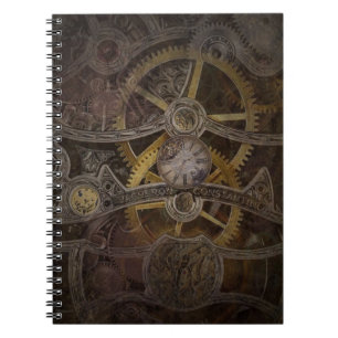 Steampunk Clock Gears Notebook