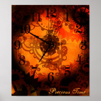 Steampunk Clock Poster