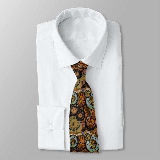 Steampunk Clock Tie (Tied)