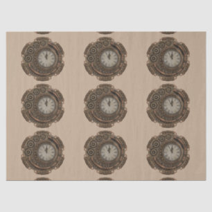 steampunk clock tissue paper