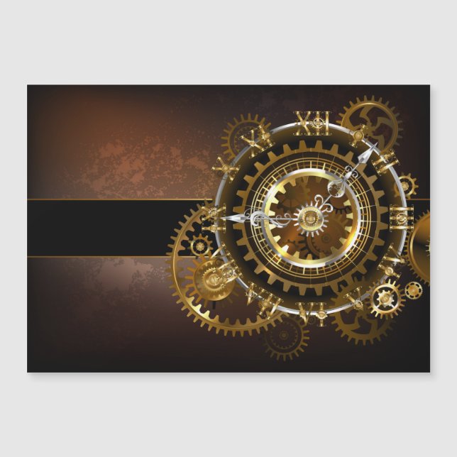 Steampunk clock with antique gears (Front)