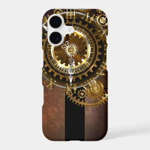 Steampunk clock with antique gears