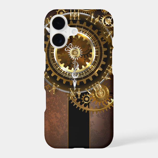 Steampunk clock with antique gears (Back)