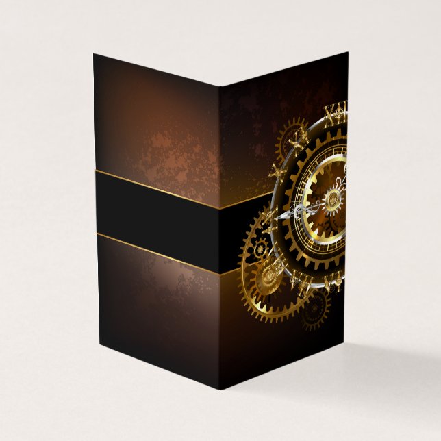 Steampunk clock with antique gears (Outside)