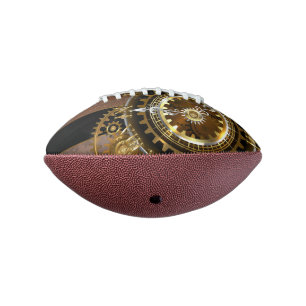 Steampunk clock with antique gears american football