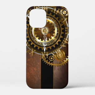 Steampunk clock with antique gears iPhone 12 mini case