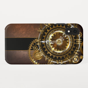 Steampunk clock with antique gears iPhone XR case