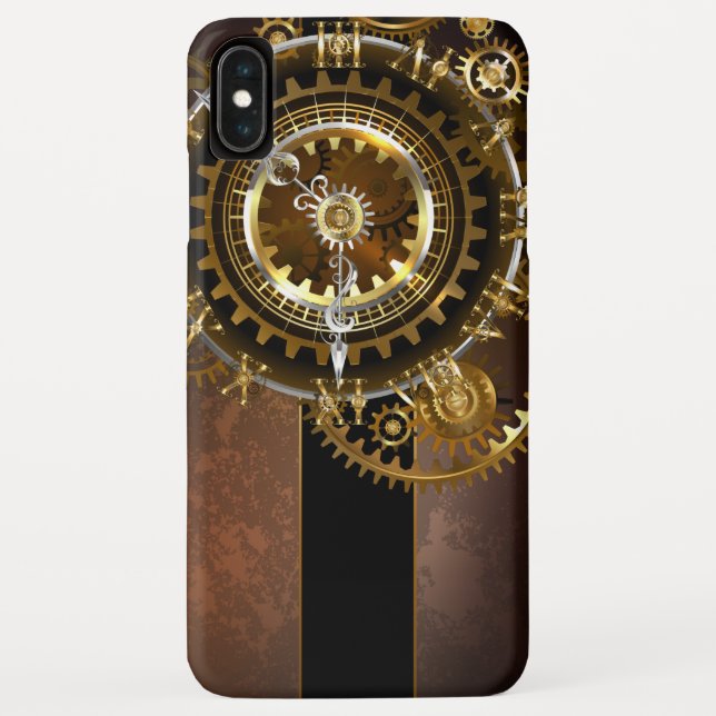 Steampunk clock with antique gears Case-Mate iPhone case (Back)