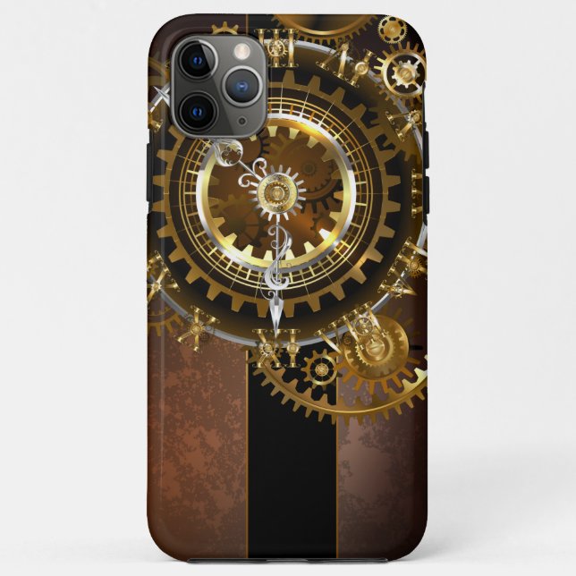 Steampunk clock with antique gears Case-Mate iPhone case (Back)