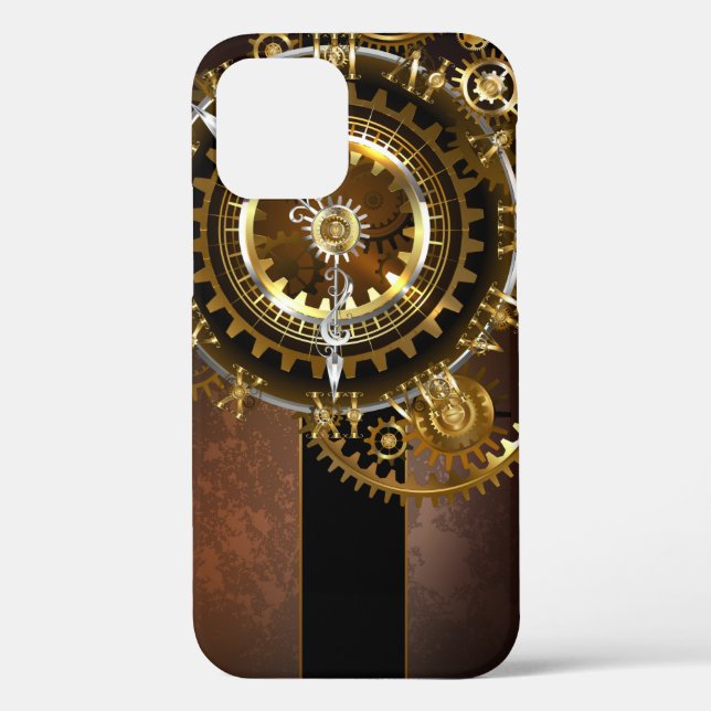 Steampunk clock with antique gears Case-Mate iPhone case (Back)