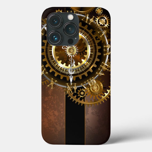 Steampunk clock with antique gears Case-Mate iPhone case (Back)