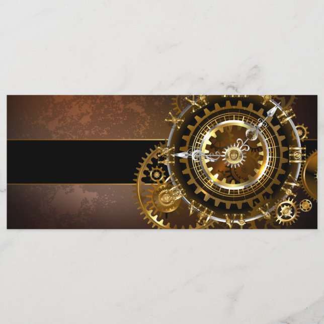 Steampunk clock with antique gears programme (Front)