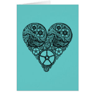 Steampunk  Clock Works and Gear Heart