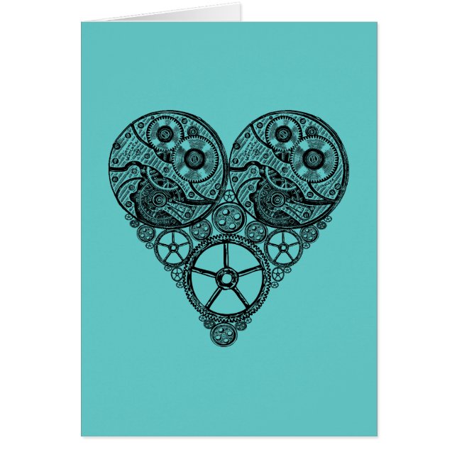 Steampunk  Clock Works and Gear Heart (Front)