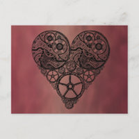 Steampunk  Clock Works and Gear Heart