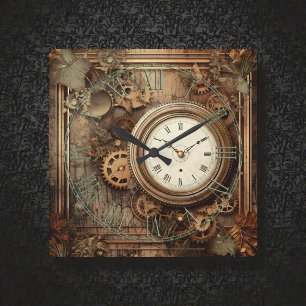 Steampunk Clocks & Gears Wall Clock