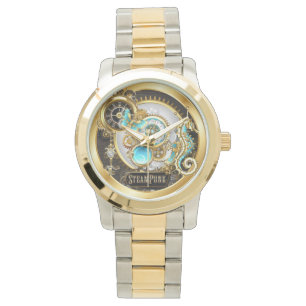 steampunk cogs and seahorse watch