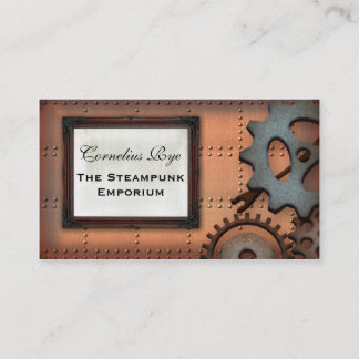 Steampunk Cogs Custom Business Cards