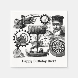 Steampunk Collage #1 By Artinspired Napkin