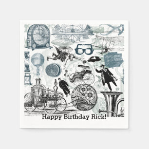 Steampunk Collage #2 By Artinspired Napkin