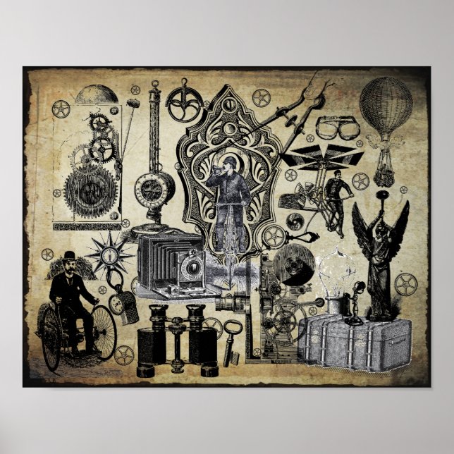 Steampunk Collage #3 Poster (Front)