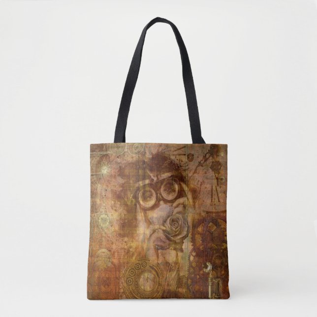 Steampunk Collage Tote Bag (Front)