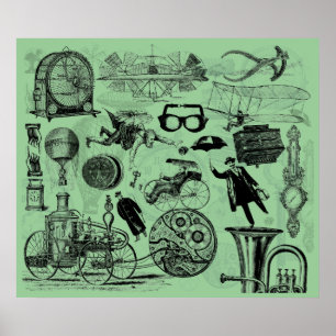 Steampunk College Number 2 Poster