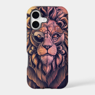Steampunk Colour Gradient Rustic Lion